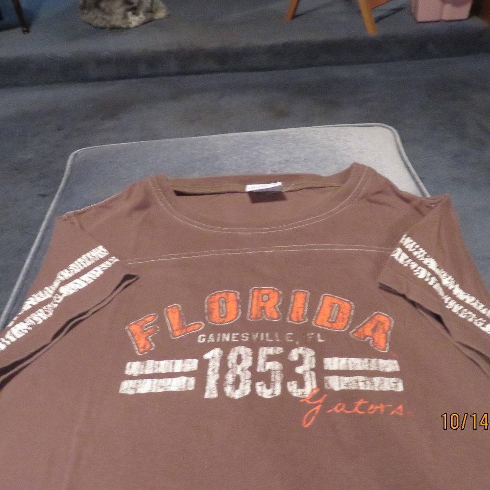 Florida Gator women's brown/white/orange tee shirt